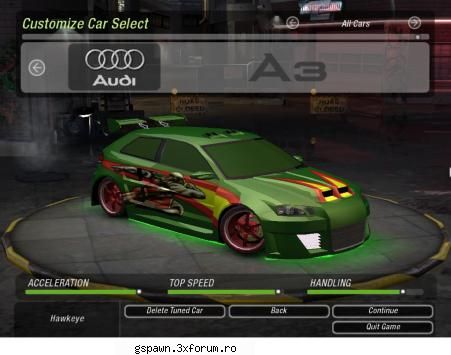 Cu ce va laudatzi in NFS U2 - Hawkeye - Masini