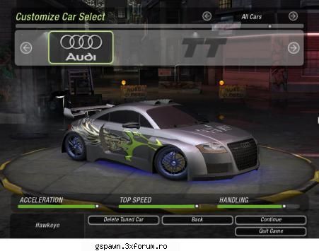 Cu ce va laudatzi in NFS U2 - Hawkeye - Masini
