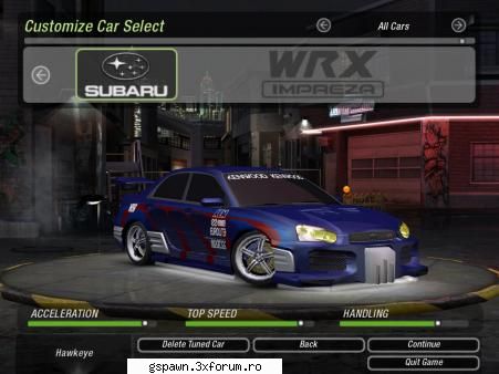 Cu ce va laudatzi in NFS U2 - Hawkeye - Masini