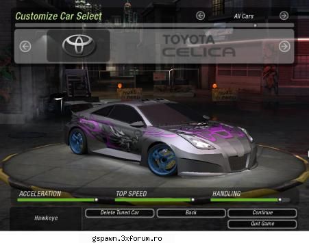 Cu ce va laudatzi in NFS U2 - Toyota Celica - wide body kit - Masini
